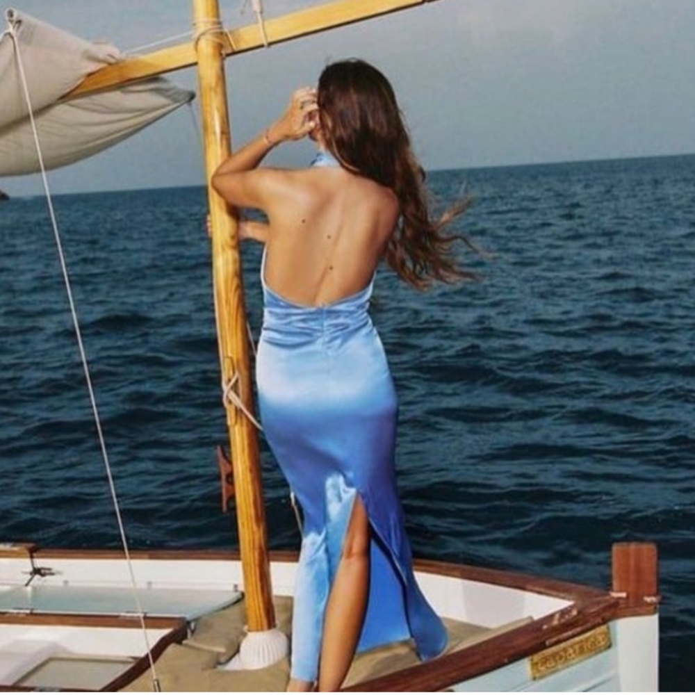 Zara limited edition celeb style backless midi dress you cannot miss